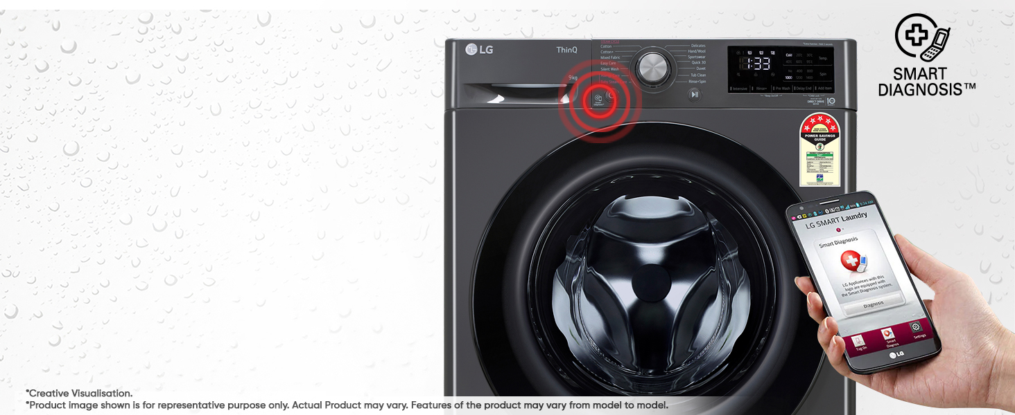 smart diagnosis front load washing machine 