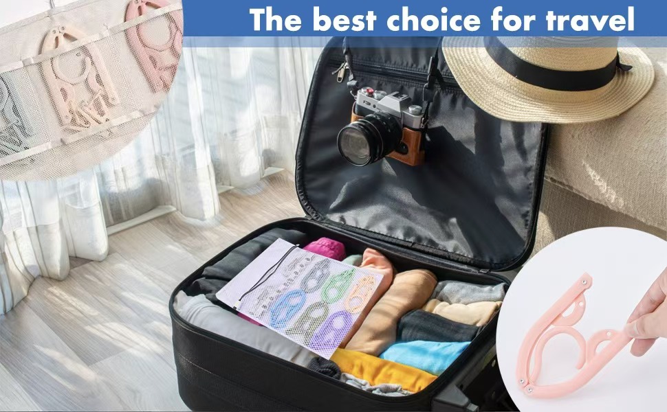 Feoqibu 12 Pieces Portable Clothes Rack Set, Travel Clothes