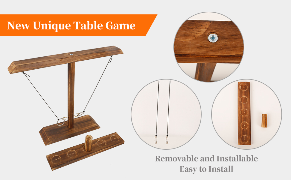 Ring Toss Game Hook and Ring Swing Game with Shooting