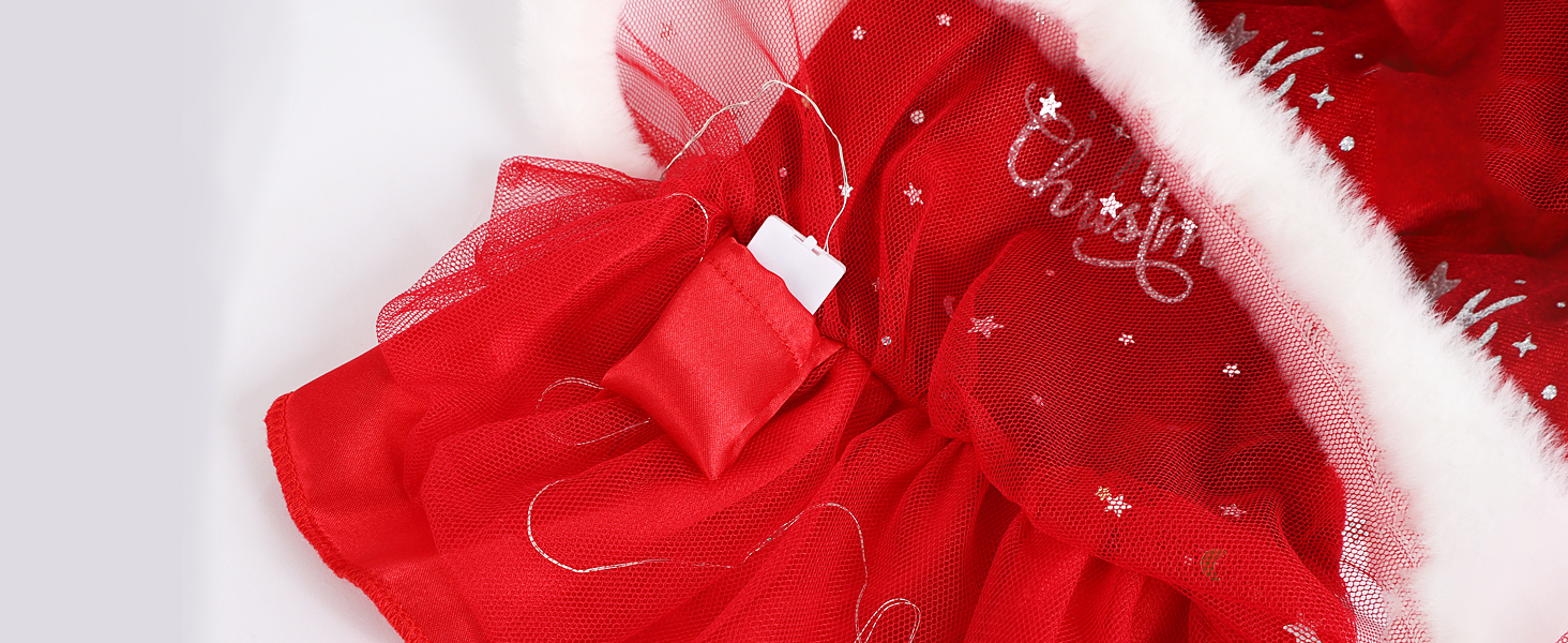 Dog Christmas Sweater Dress, Dog Christmas Outfits, LED