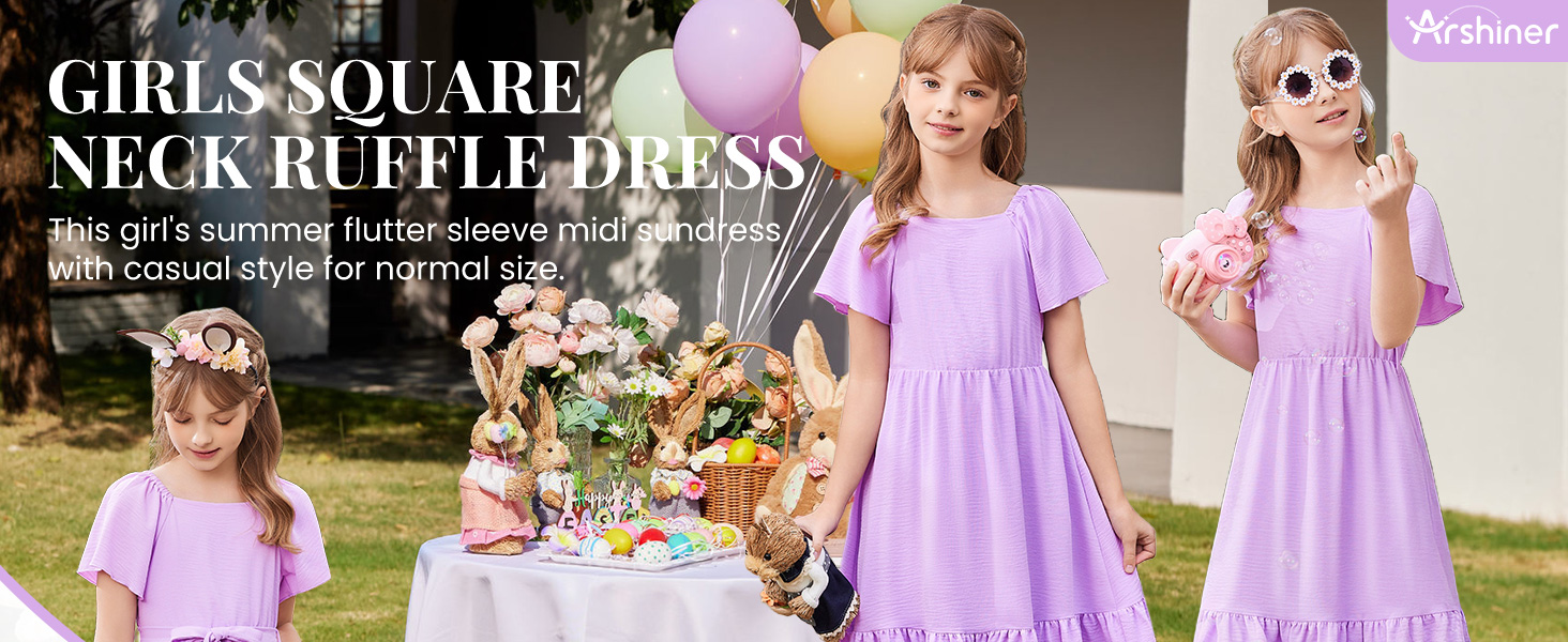 Girls Ruffle Dress 6394