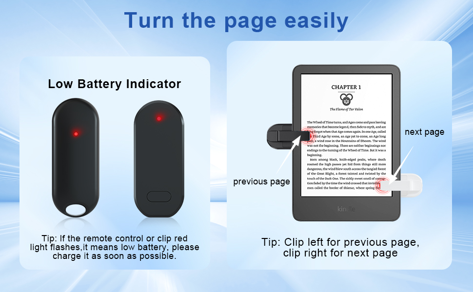2 Pack Page Turner Remote Control for Kindle iPad eReaders