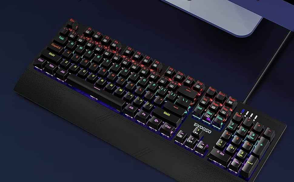 Mechanical Keyboard, Mechanical Gaming Keyboard with Blue