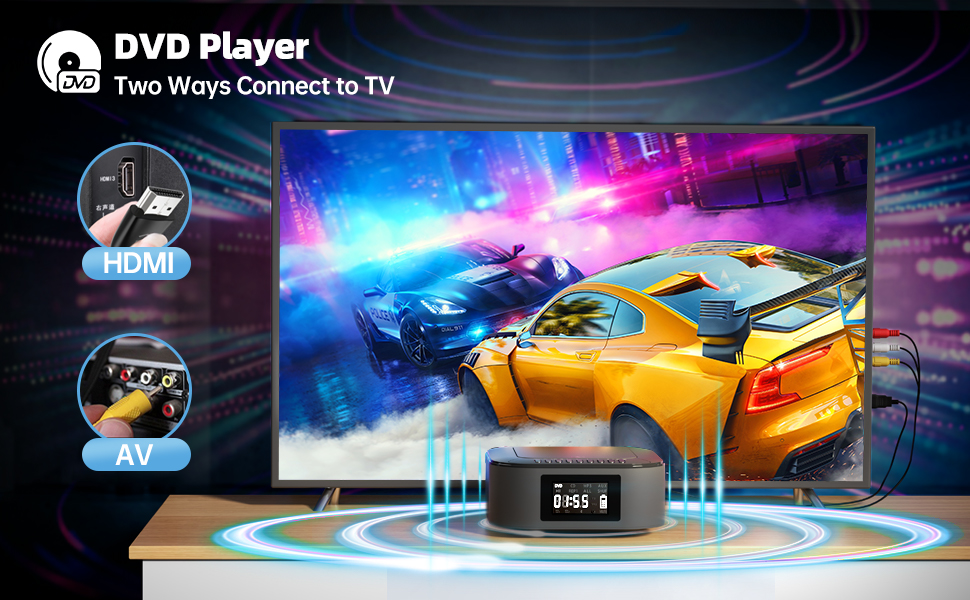 CD Player with Speakers, ARAFUNA CD Player Bluetooth