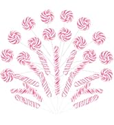 Pink Twisty & Swirl Lollipops 32 Pack (16 swirl & 16 twist), Baby Shower Candy Swirl Lollipops In...