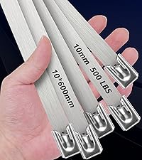 Amazon.com: 24 Inch Metal Cable Zip Ties, Stainless Steel