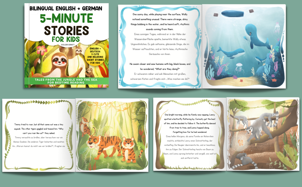 bilingual books for kids ages 6-8,Bilingual Short Story for Kids,Germanto English Bedtime Stories
