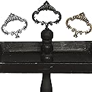 2 tier rectangle square rustic black farmhouse tiered tray with interchangeable handles