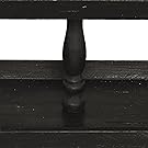 2 tier rectangle square rustic black farmhouse tiered tray with interchangeable handles