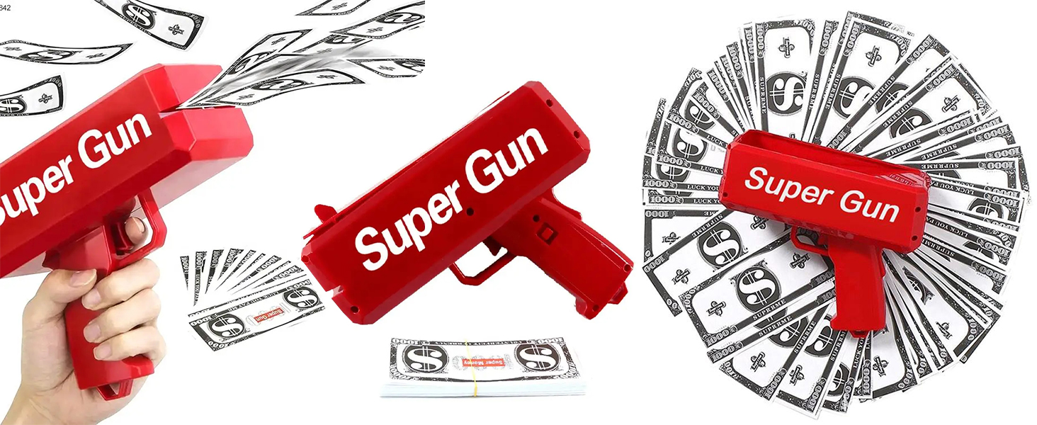 Homynest Super Gun 100 Fake Doller party toys for kids and Adults