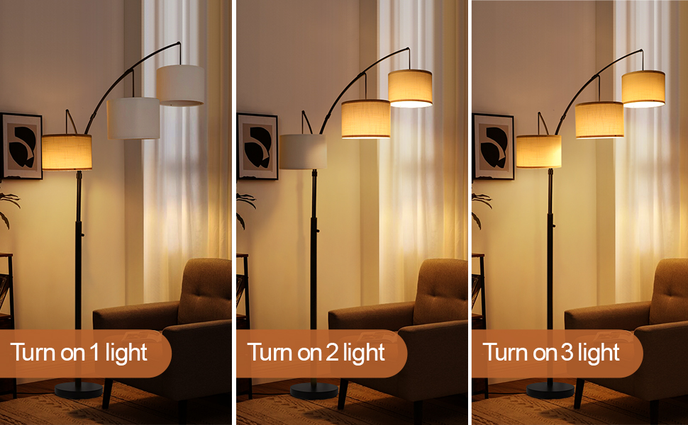 3 light floor lamp