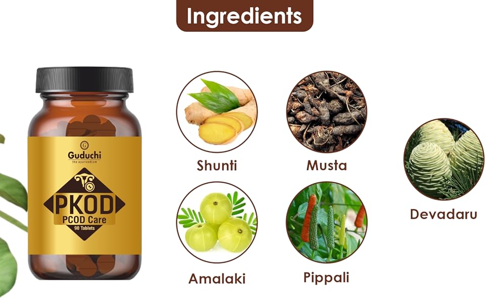 Guduchi Ayurveda PCOD CARE Tablets Promotes Ovarian Health, Regulates