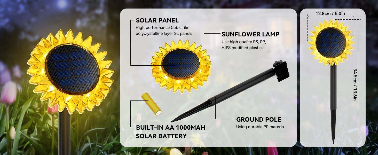 solar lights outdoor waterproof pathway