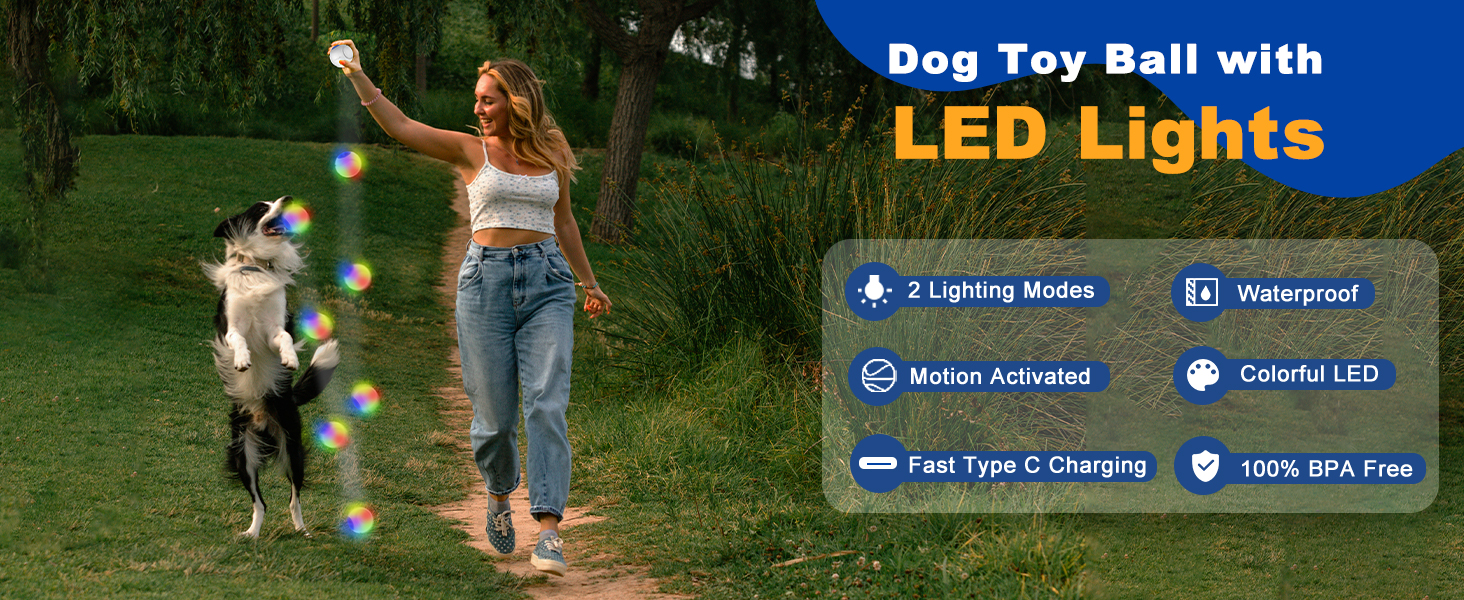 light up dog ball fetch ball glow in the dark