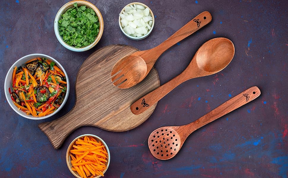 Serving Set, Wooden Serving Set