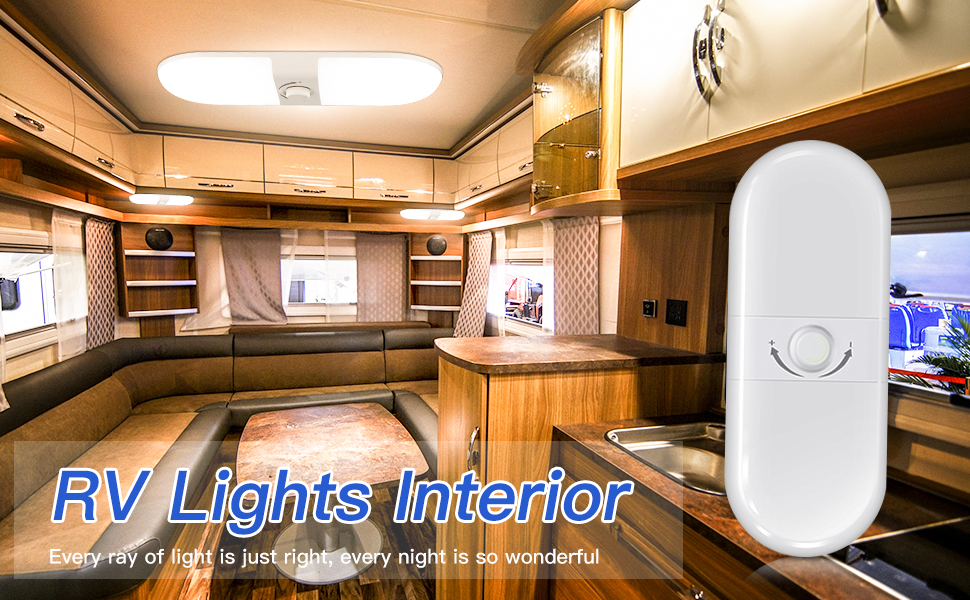 WIAZZLUK RV Lights Interior LED Camper Light, Brightness Adjustable Trailer Light