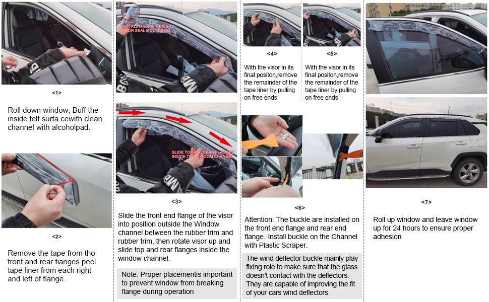 in Channel Ventvisor Rain Guards Compatible with Toyota