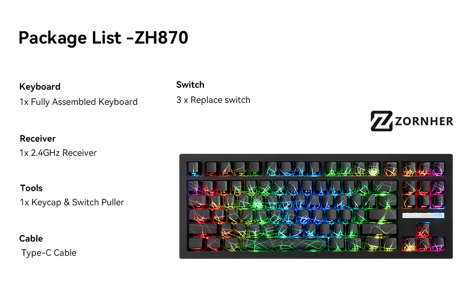zornher mechanical keyboard
