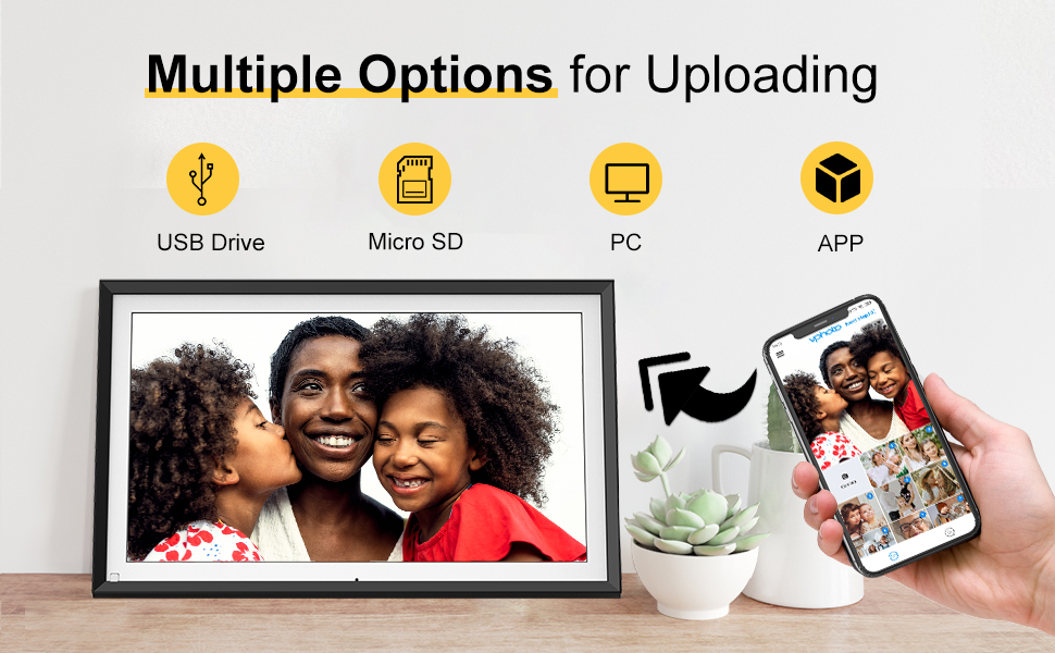 16 Inch Large Digital Picture Frame 32GB, WiFi Digital