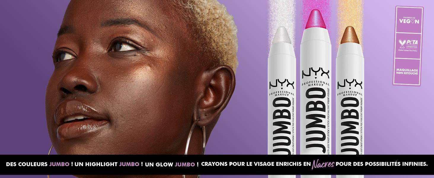 NYX Professional Makeup Crayon Highlighter pour le Visage Jumbo Multi