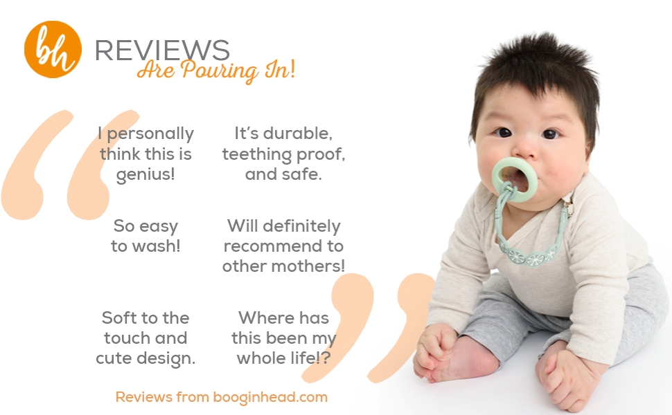BooginHead silicone pacifier clip pacifier clips binky clips pacifier holder teething pacifier clip