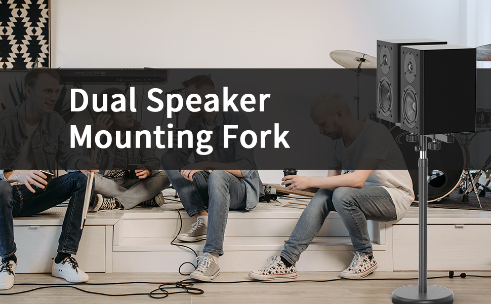 tipatyard Set of 2 Dual Speaker Mounting Fork Bracket