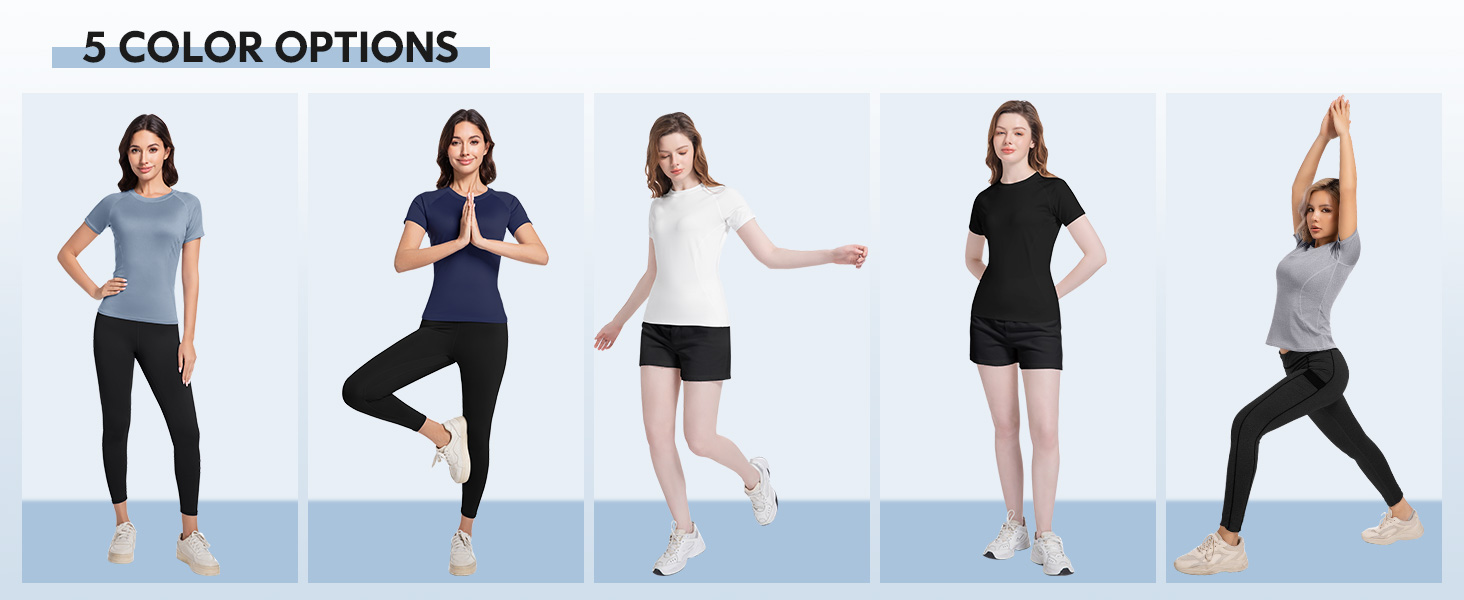 workout shirts women compression shirts women short sleeve pack