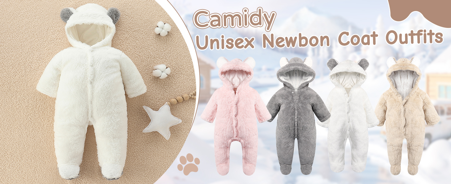 Newborn Baby Bear Onesie Outfit Suit 