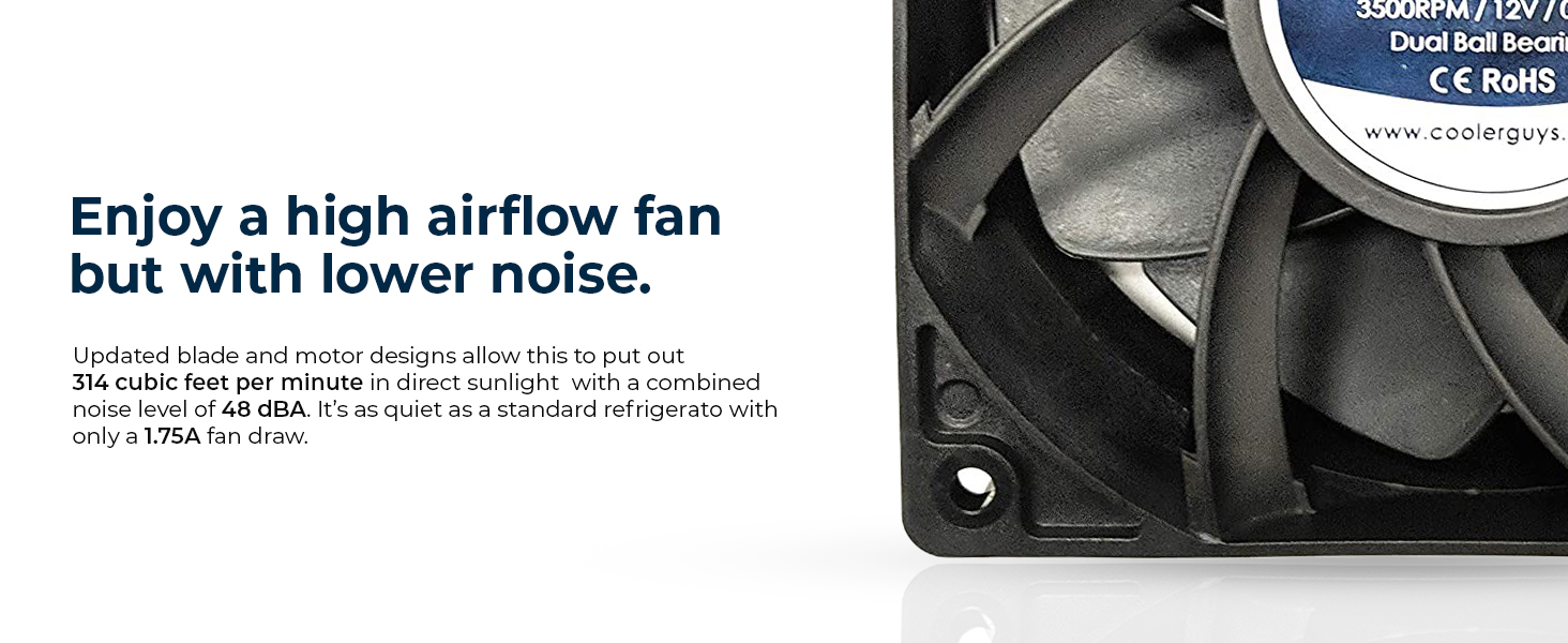 Coolerguys Dual Solar Powered 120x38mm Fan Cooling Kit with