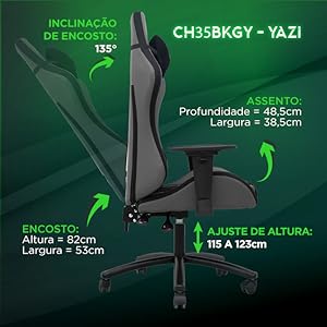 Cadeira Gamer, Gamming, Games, Setup Gamer, ELG, CH35, Yazi