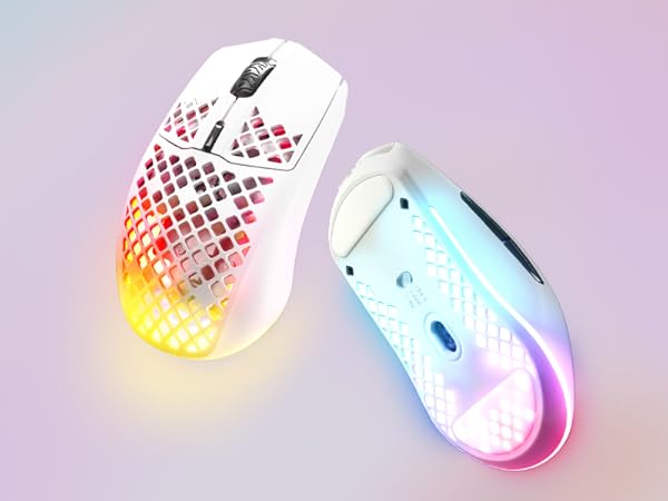 PC周辺機器 SteelSeries - steelseries  AEROX3 WIRELESS 2022 SNOW SteelSeries Aerox 3 (2022) Wireless Gaming Mouse - Snow