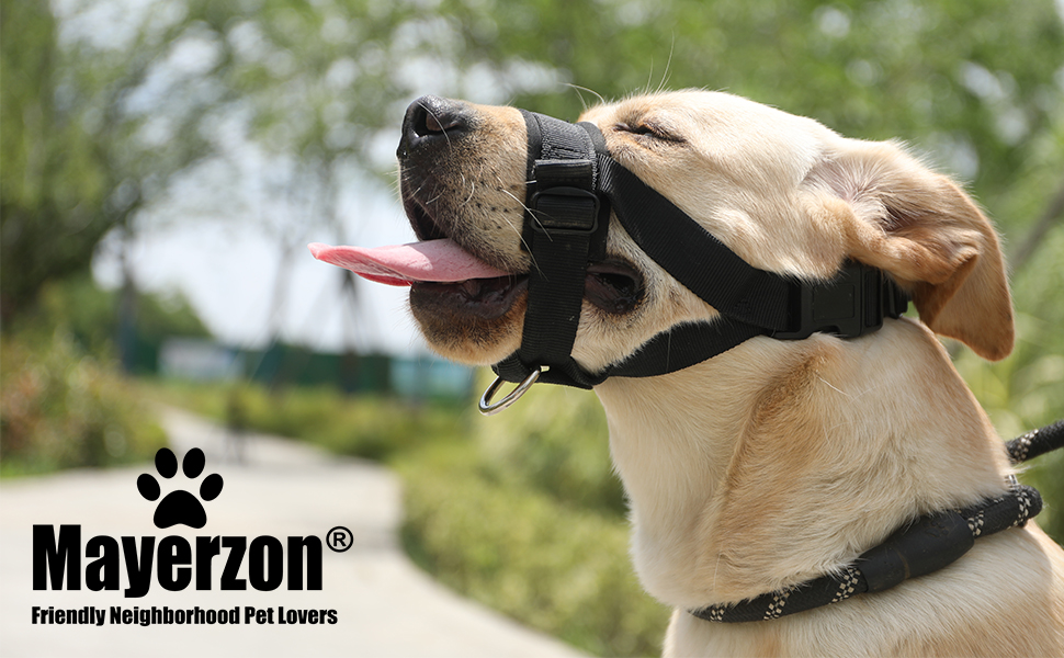 Mayerzon Dog Muzzle for Small Medium Large Dogs Anti