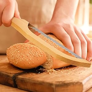 bamboo bread bow knife