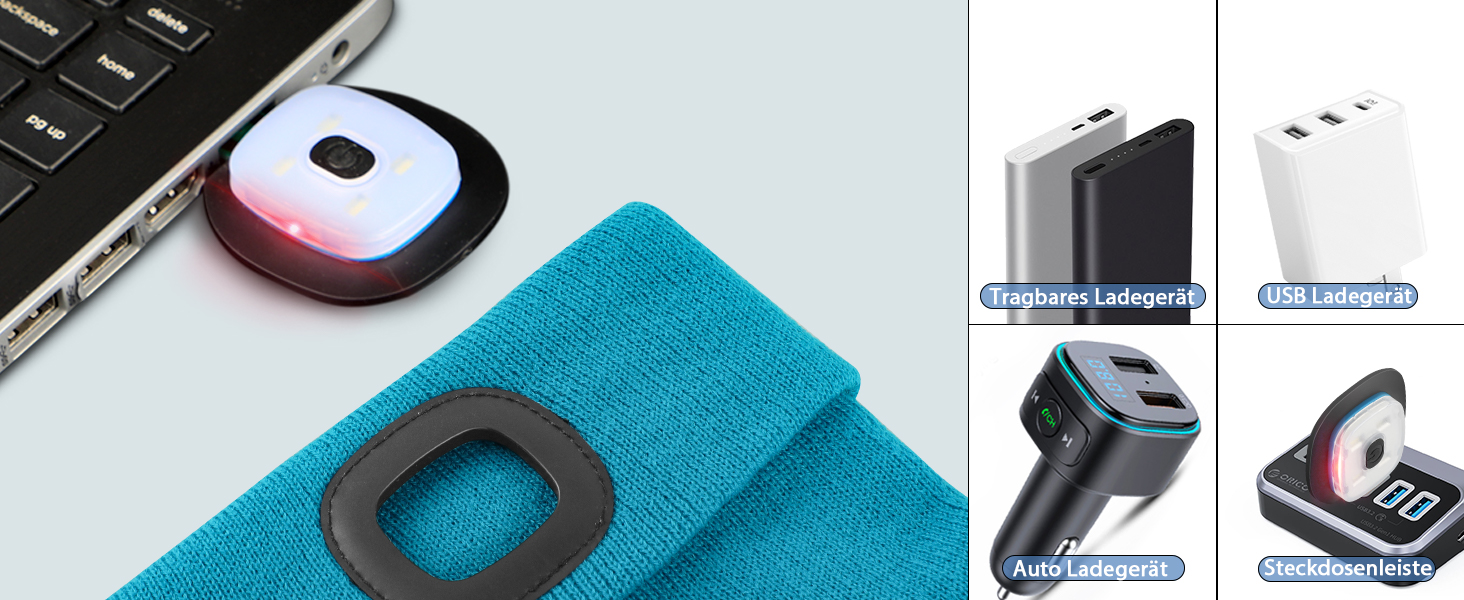 mütze mit taschenlampe kinder