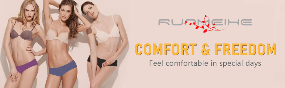 Runmeihe 3 Pack Period Pants for Women, Washable Incontinence Leakproof Cotton Underwear, High Absorbency Postpartum Underwear (UK, Alpha, XXL, Regular, Regular, Black*3, 4Layer Leak Proof) 9 Runmeihe 3 Pack Period Pants Heavy Flow for Women