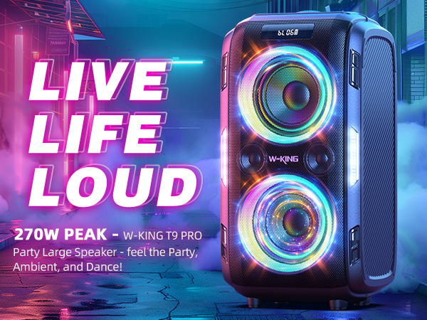 TNX 1st FAN PARTY 'PROM with THX' パーカー Amazon.com: W-KING 270W PEAK Party Large Bluetooth Speaker