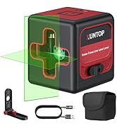 XUNTOP 100Ft Laser Level Self Leveling (±3°) with ±1.5/5 Accuracy Green Cross Laser Level with...