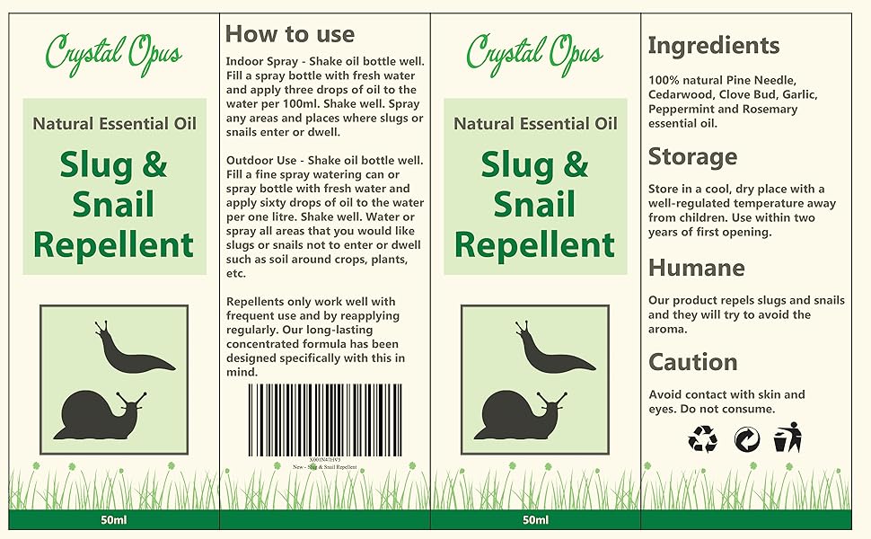 Makes 20+ Litres of Slug & Snail Repellent Spray. Tried & Tested