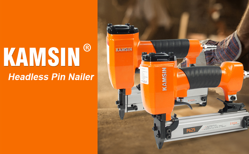 KAMSIN P625 23 Gauge Pneumatic Headless Pinner 3/8inch to 1inch (10