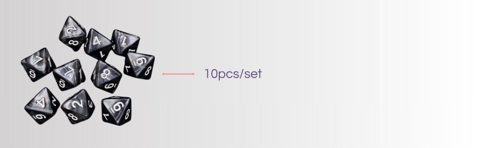 Amazon.com: 10 Pieces D8 Polyhedral Dice Set - 8 Sided Dice with ...