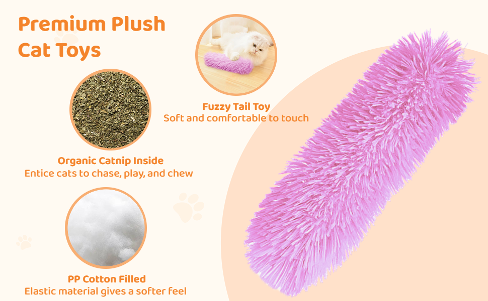 Dorakitten Cat Catnip Toys for Indoor Kitten 3 Pcs Soft