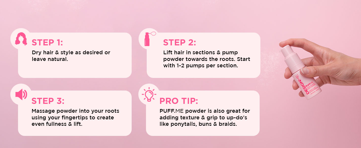 PUFF.ME Volumizing Powder - How to use
