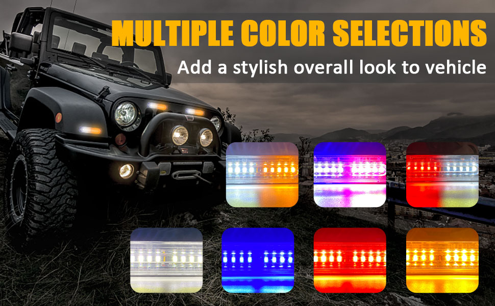 DIBMS LED Strobe Emergency Lights, 10x Amber White Ultra