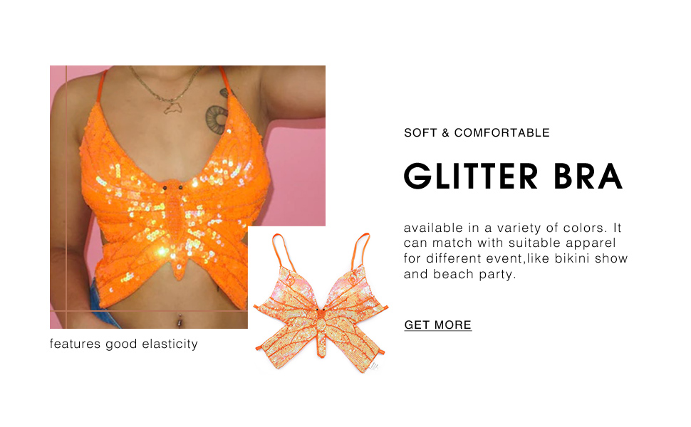 butterfly bra sequin