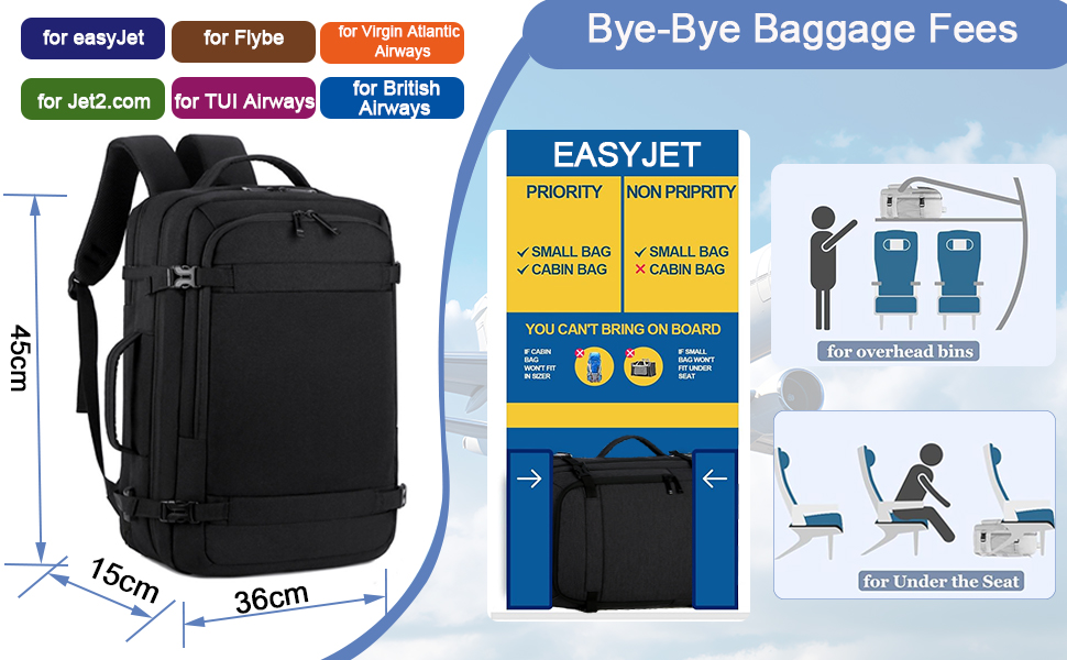 Cabin Bags for EasyJet and Most Major Budget Airlines