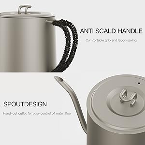 Amazon.com: TIANDLIFE Pour Over Kettle Coffee Gooseneck