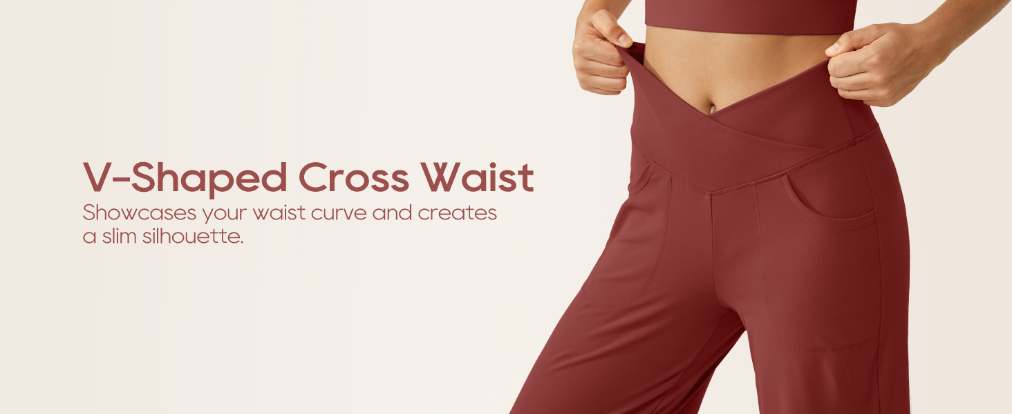 cross waist pants