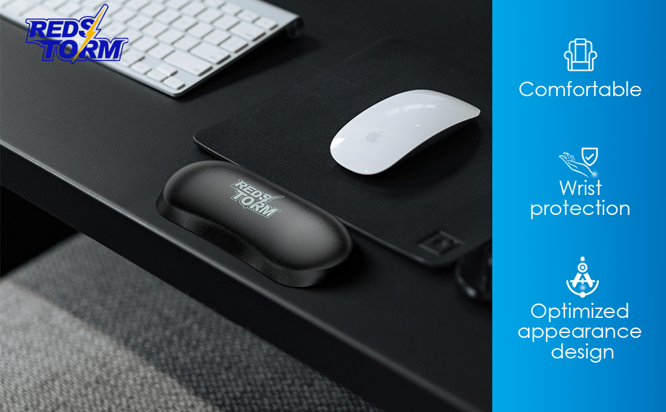Redstorm Ergonomic Gel Mouse Wrist Rest, Upgrade Cleanable