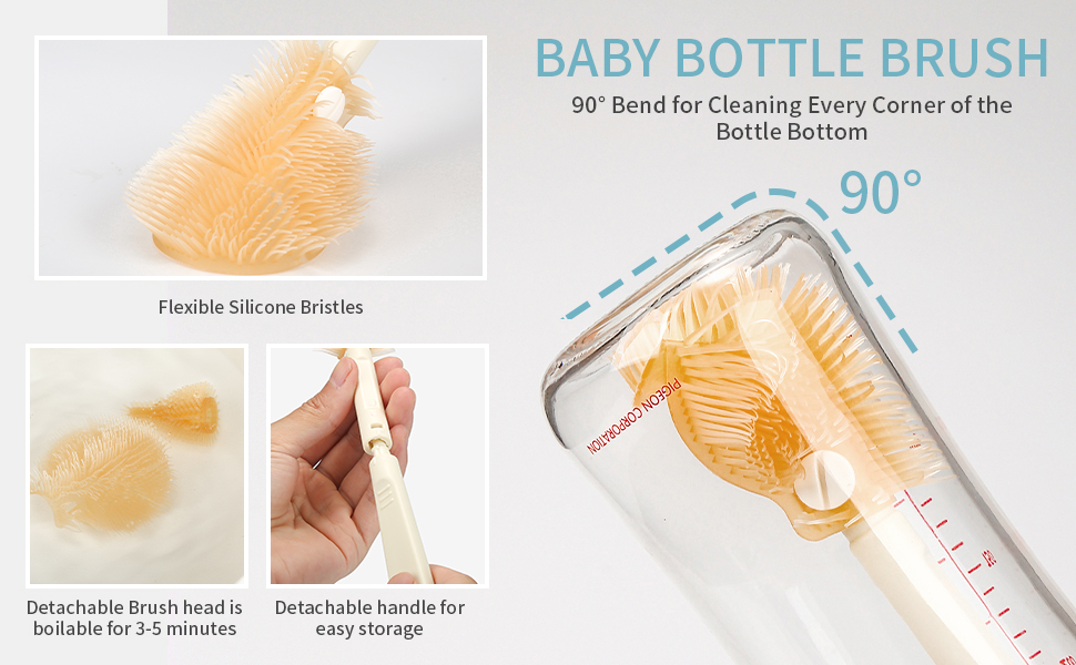 silicone baby bottle brush