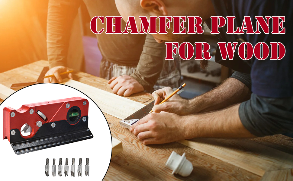 Chamfer Plane for Wood - Edge Corner Flattening Tool with Auxiliary Locator, Woodworking Hand Planer for Quick Edge Planing and radian Corner Plane Trimming (Black) 11 Chamfer Plane for Wood